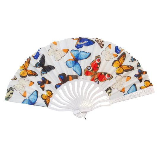 Evantai pliabil ușor, 23 cm, motiv fluturi - Wild Meadow