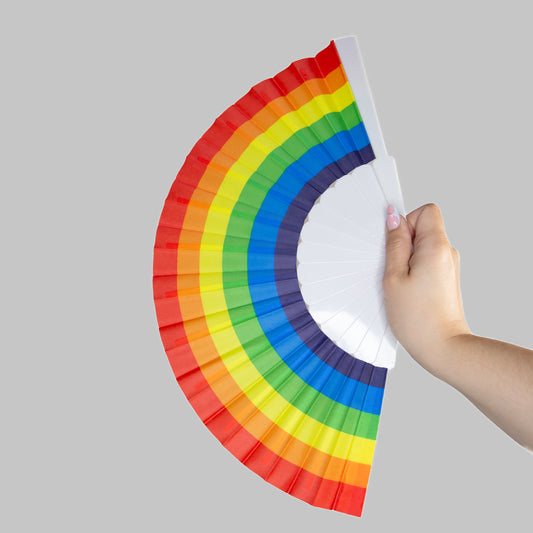 Evantai pliabil ușor, 23 cm, motiv Rainbow  - Freedom