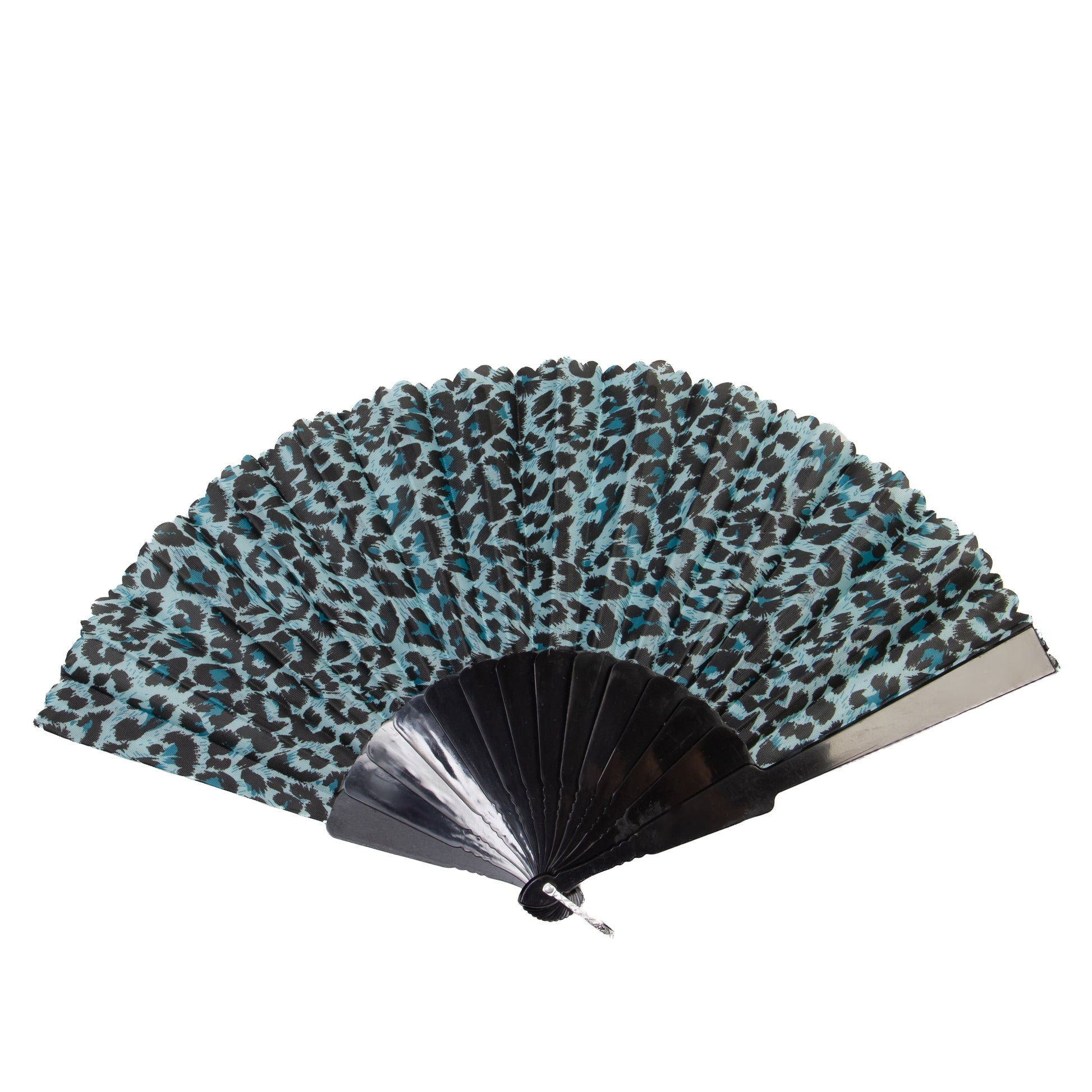 Evantai pliabil ușor, 23 cm, motiv Wild Style - Albastru