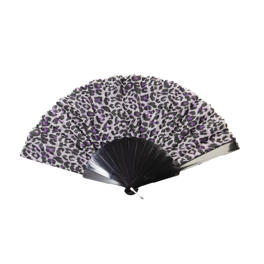 Evantai pliabil ușor, 23 cm, motiv Wild Style - Mov