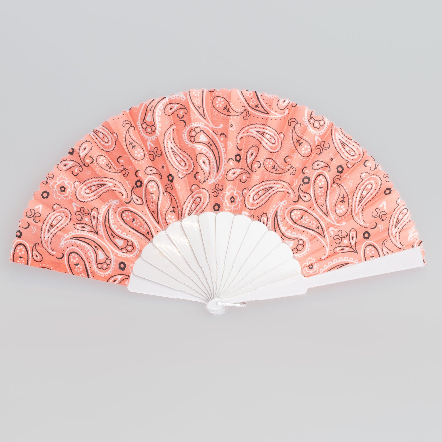 Evantai pliabil ușor, 23 cm, paisley - Peach