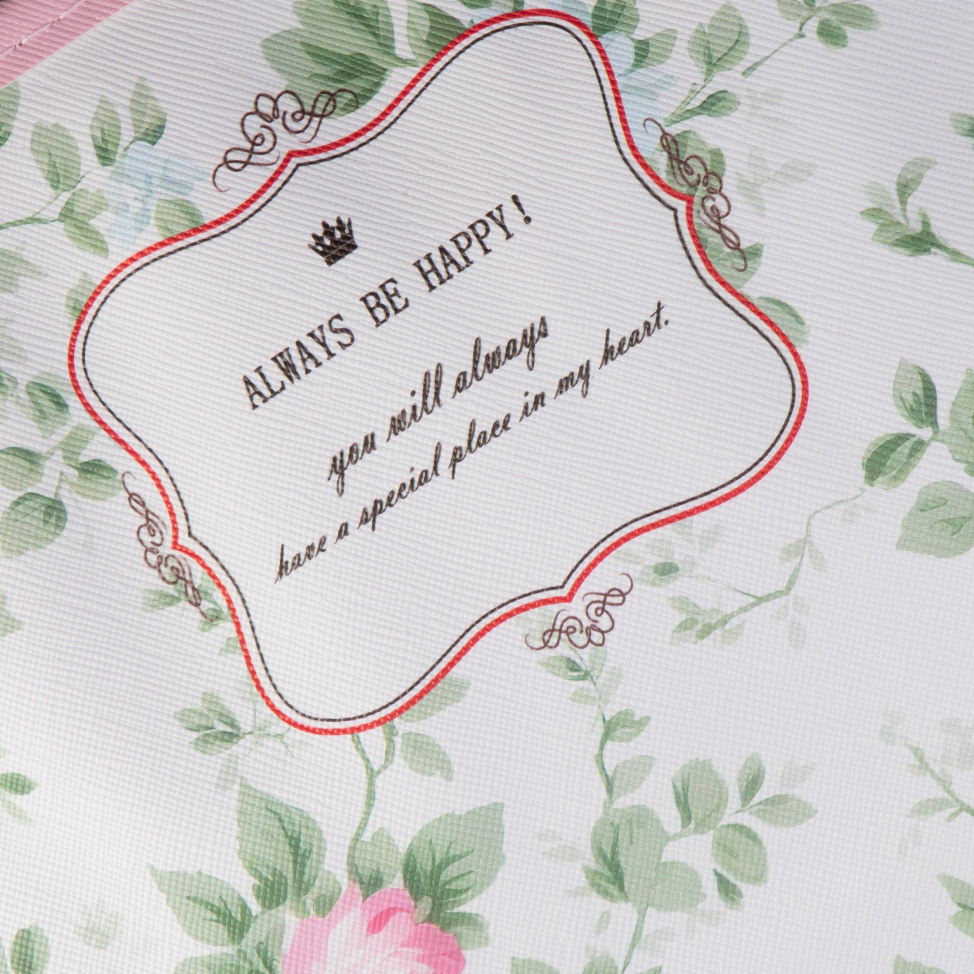 Geantă cosmetice Always be happy - Alb, Roz