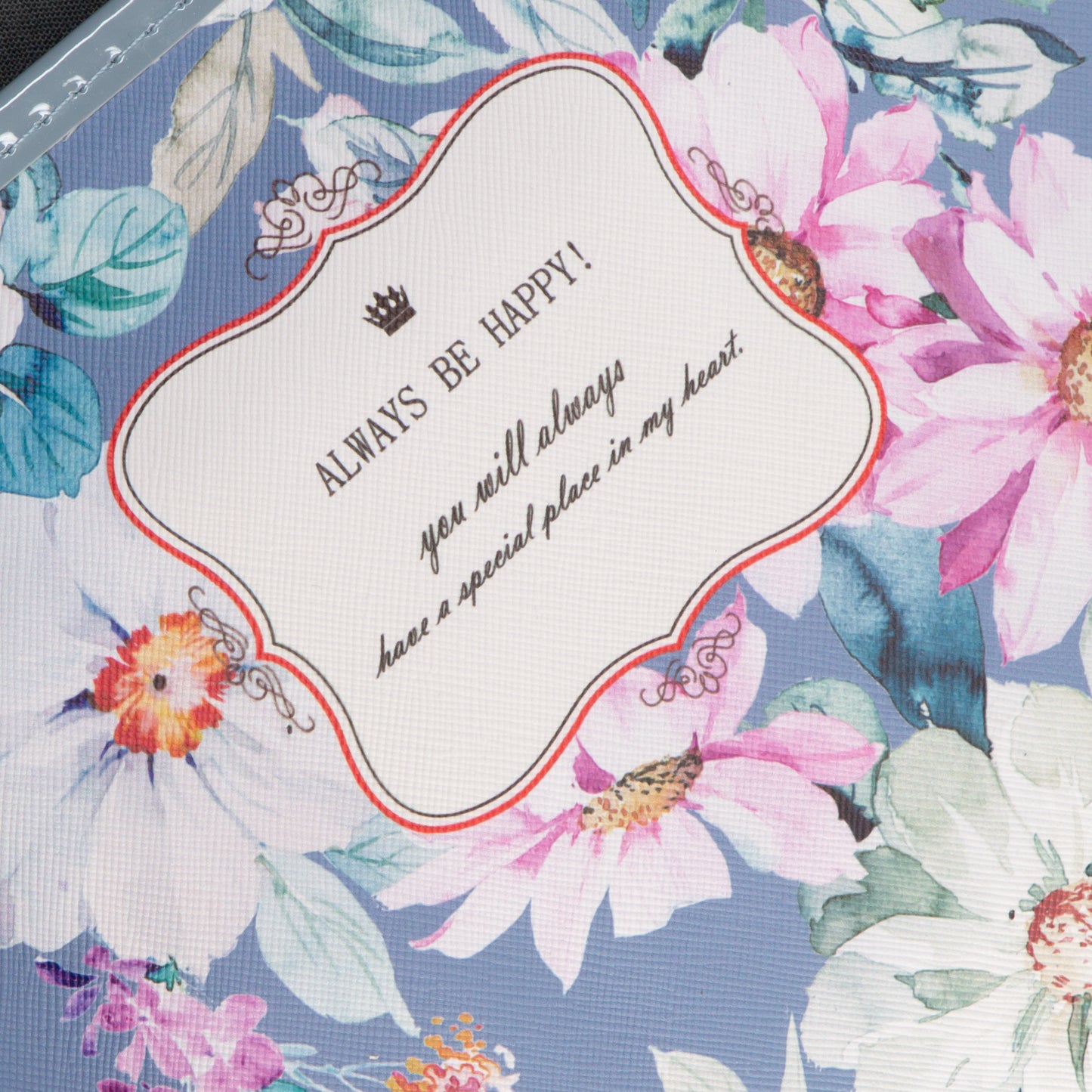 Geantă cosmetice Always be happy - Albastru, Roz