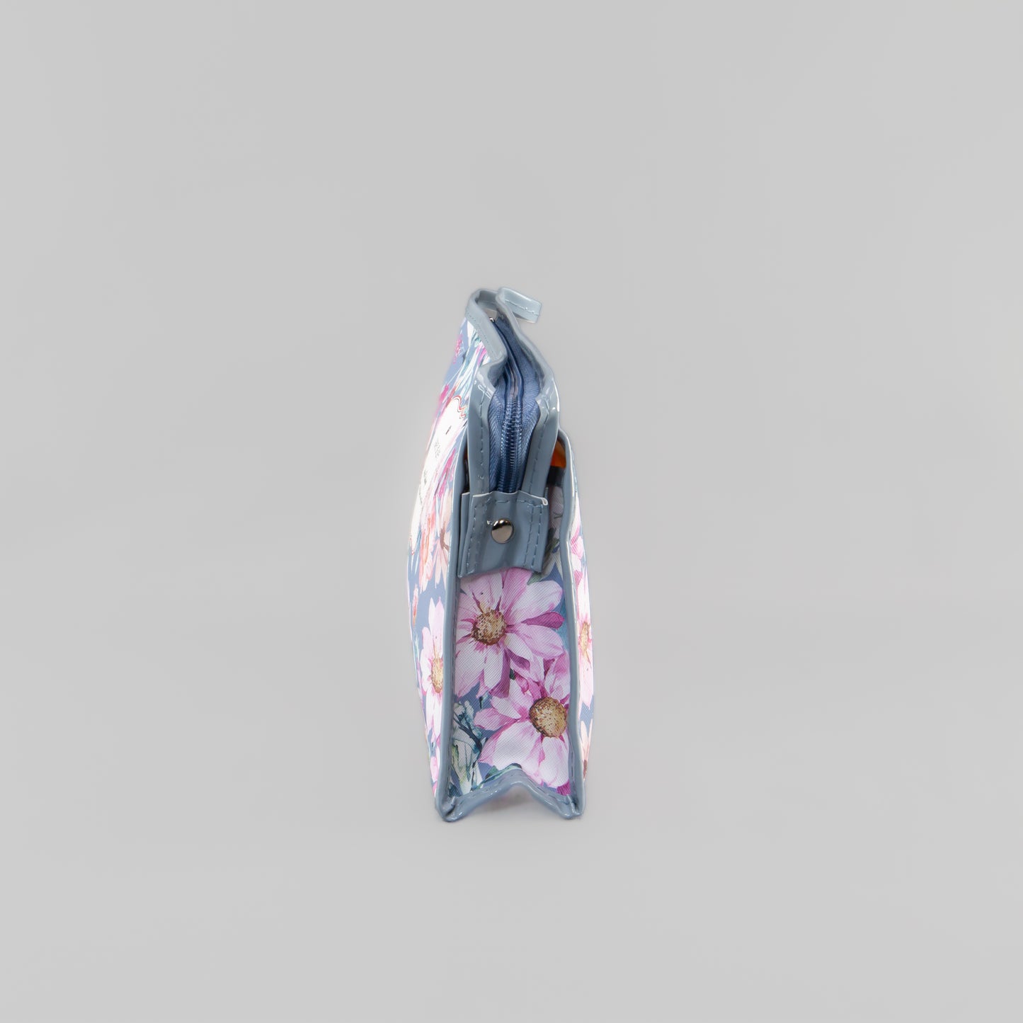 Geantă cosmetice Always be happy - Albastru, Roz