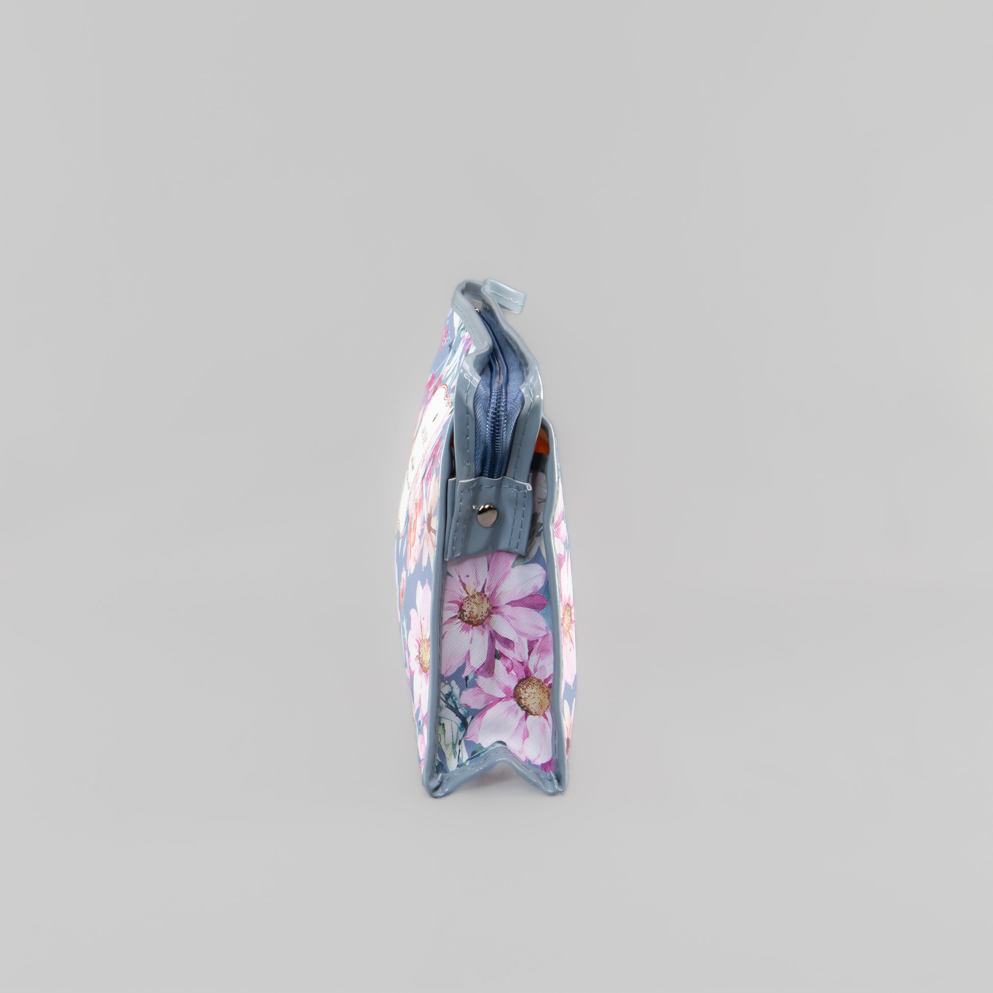 Geantă cosmetice Always be happy - Albastru, Roz