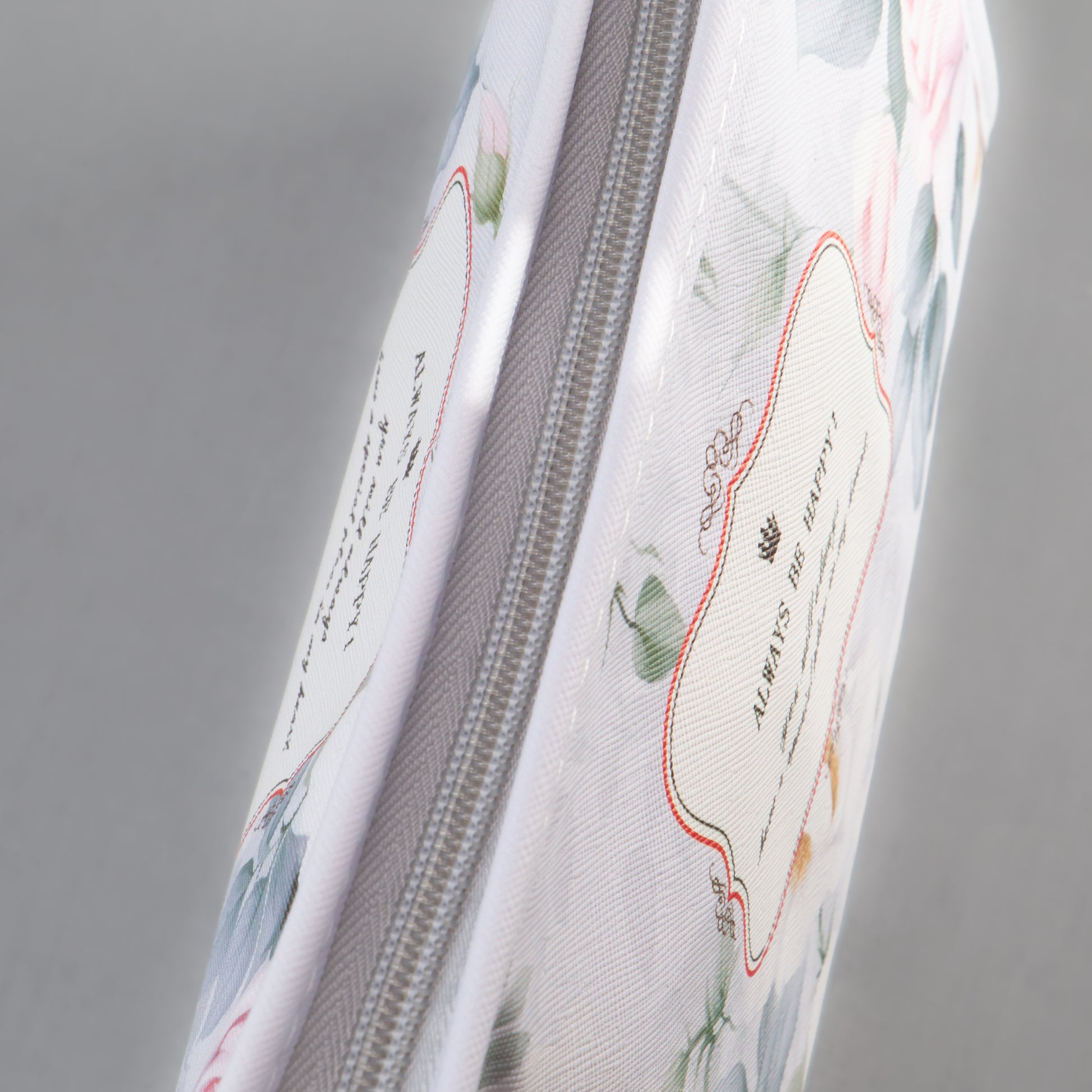 Geantă cosmetice Always be happy - Gri, Roz