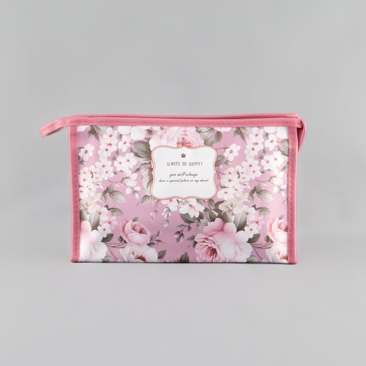 Geantă cosmetice Always be happy - Roz