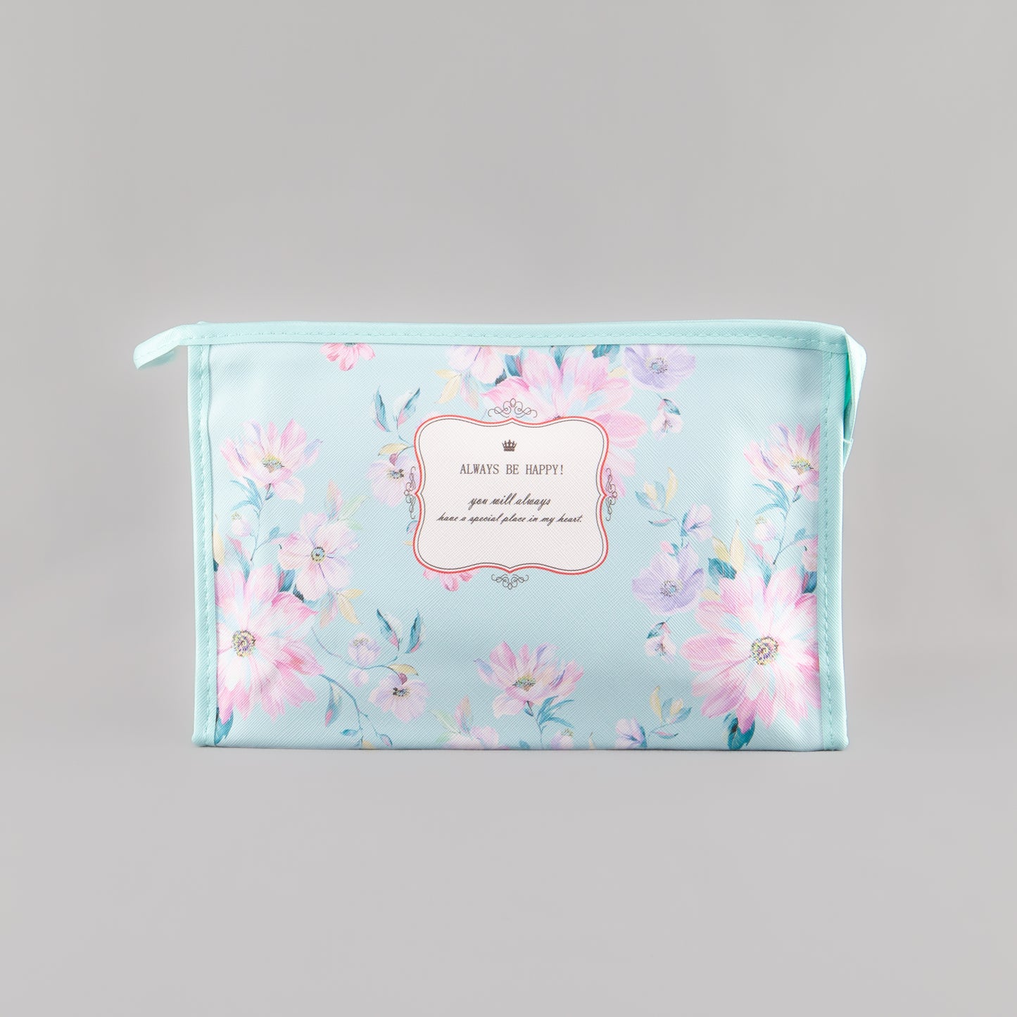 Geantă cosmetice Always be happy - Turcoaz