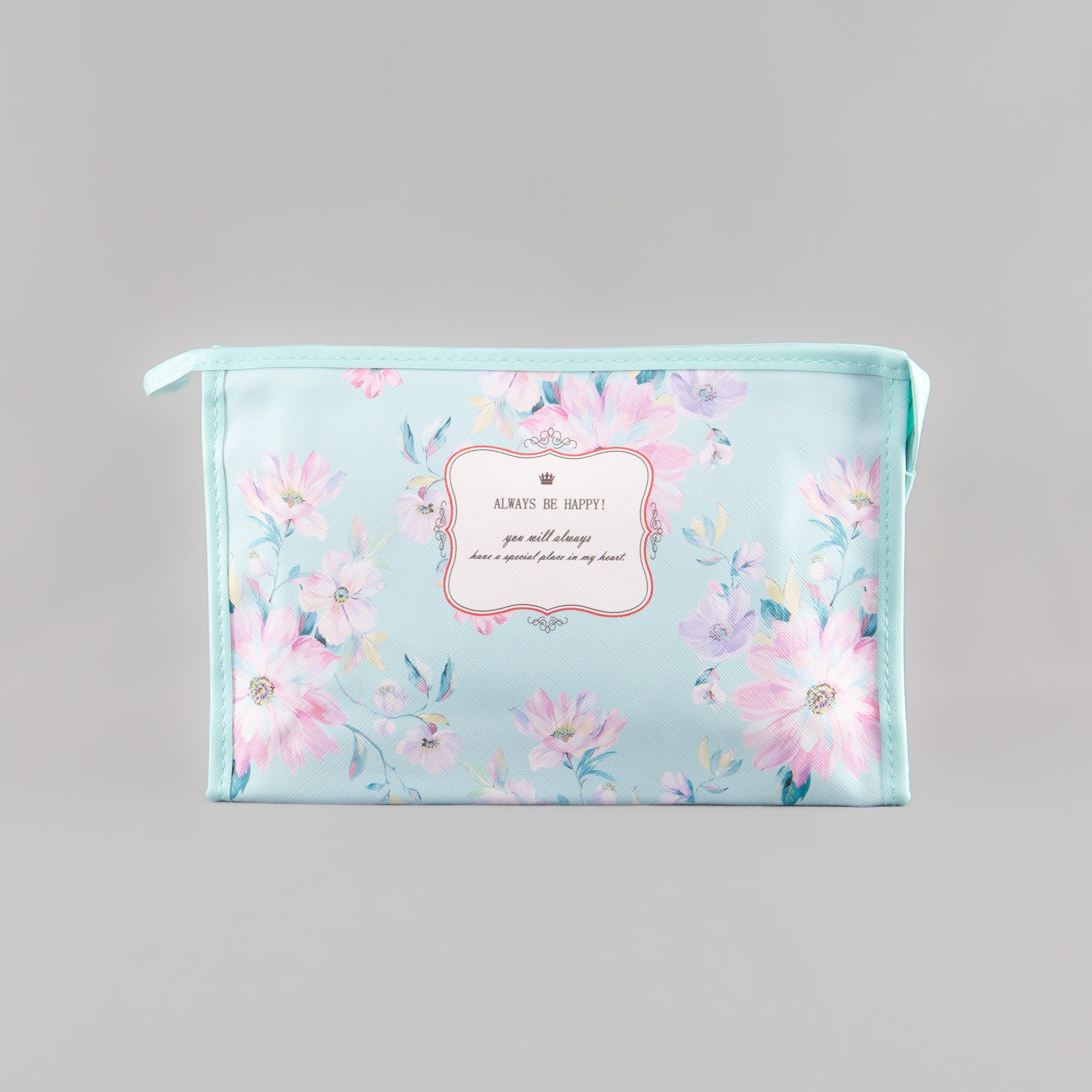 Geantă cosmetice Always be happy - Turcoaz