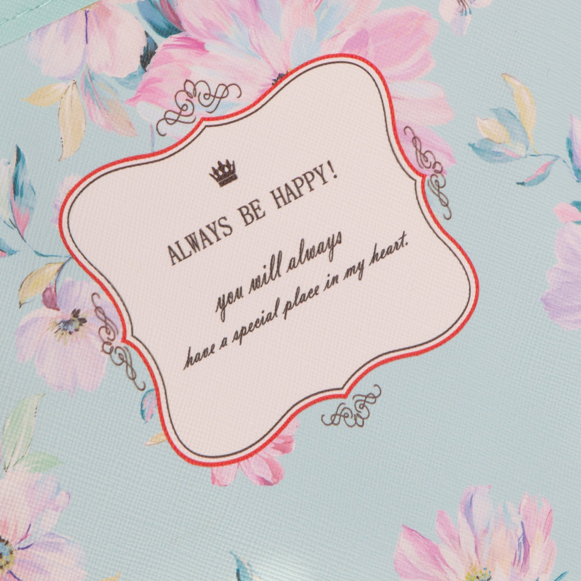 Geantă cosmetice Always be happy - Turcoaz