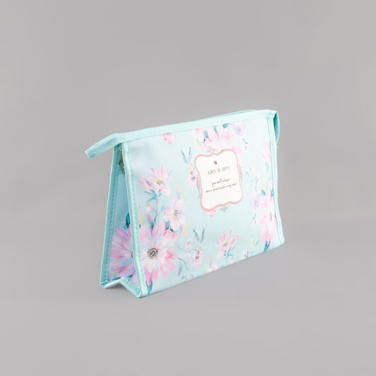 Geantă cosmetice Always be happy - Turcoaz