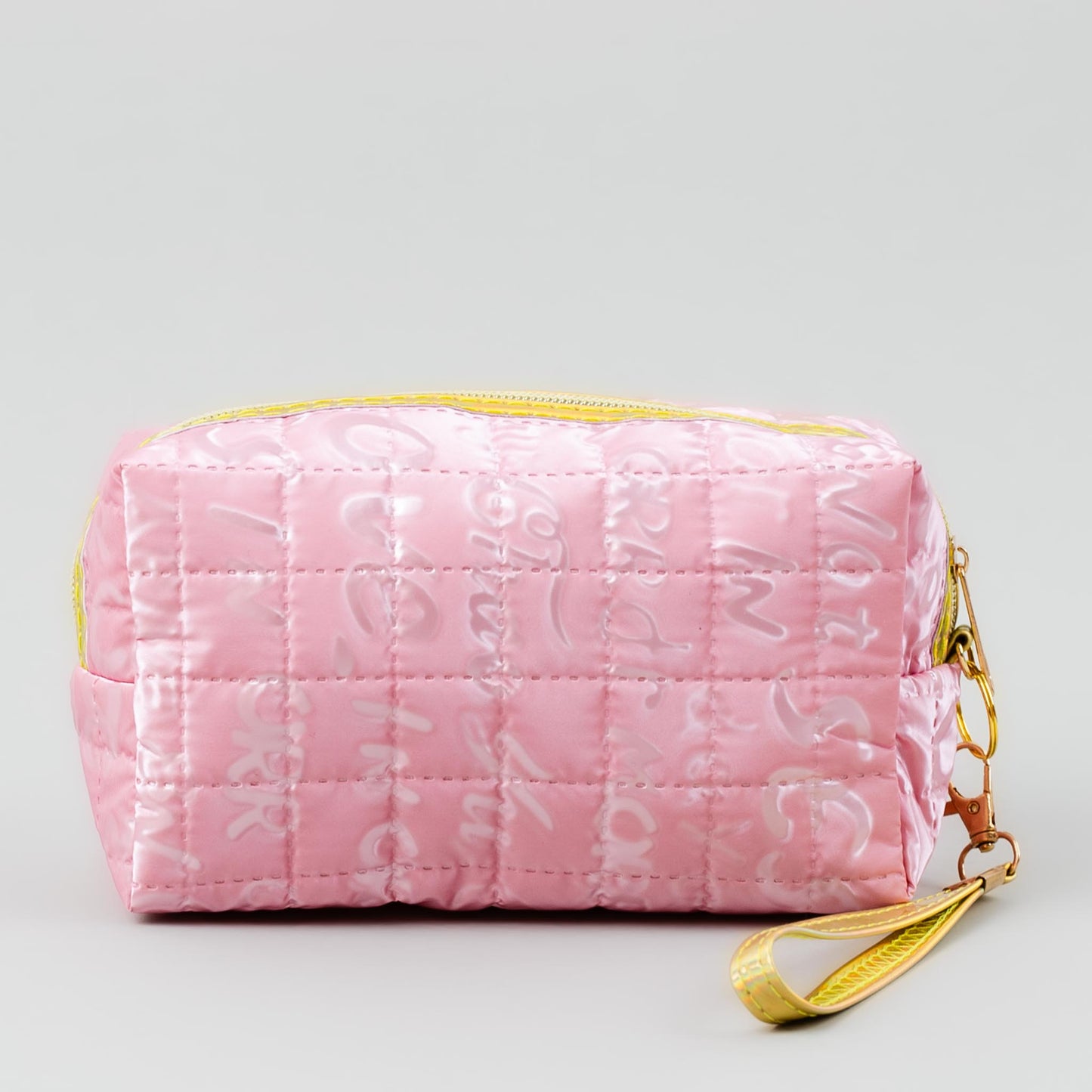 Geantă cosmetice cu textură moale și lucioasă - Peach Iceream