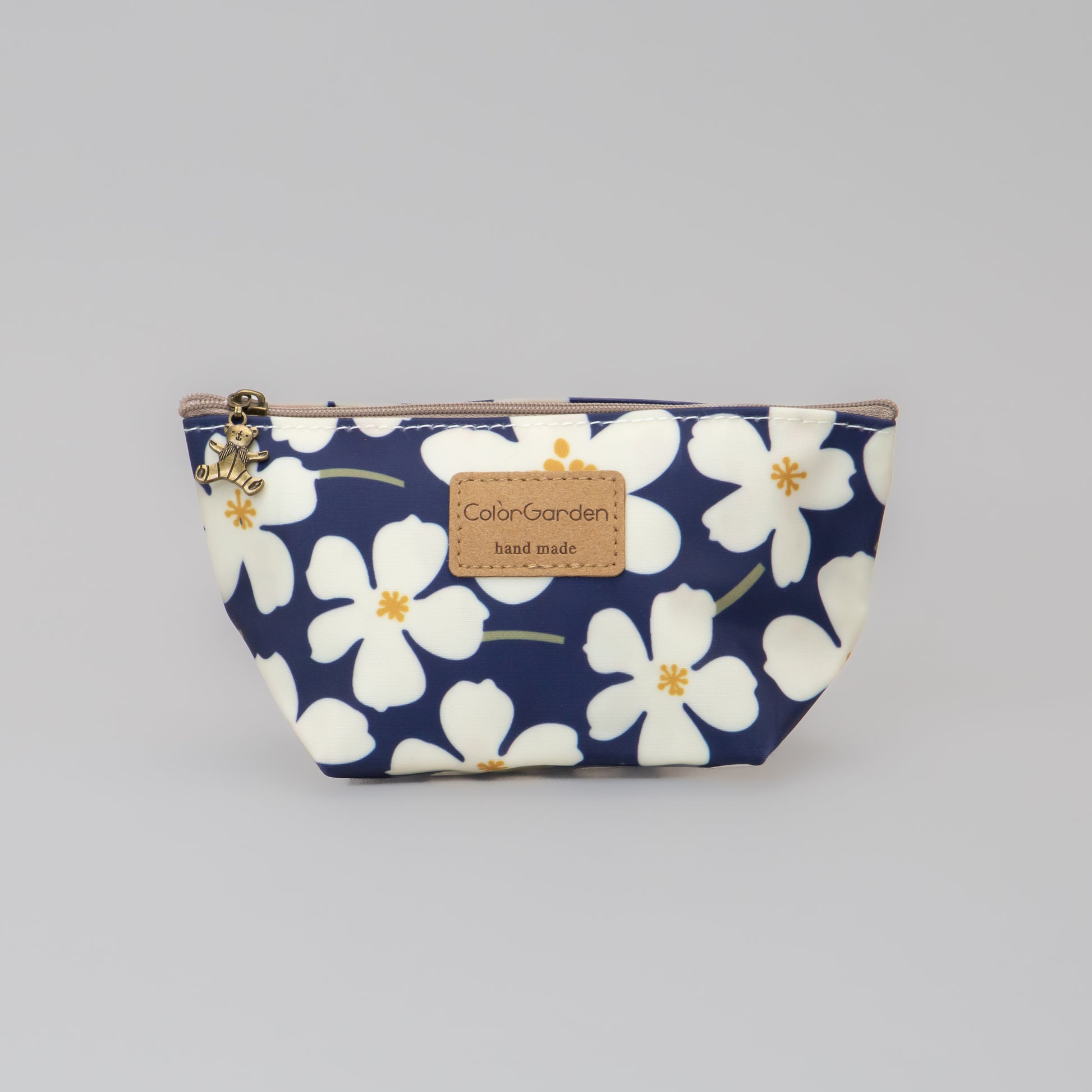 Geantă cosmetice Eden cu imprimeu floral - Albastru, Galben