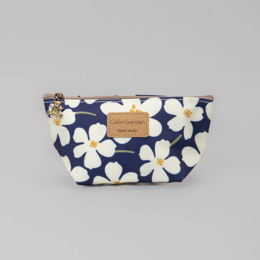 Geantă cosmetice Eden cu imprimeu floral - Albastru, Galben