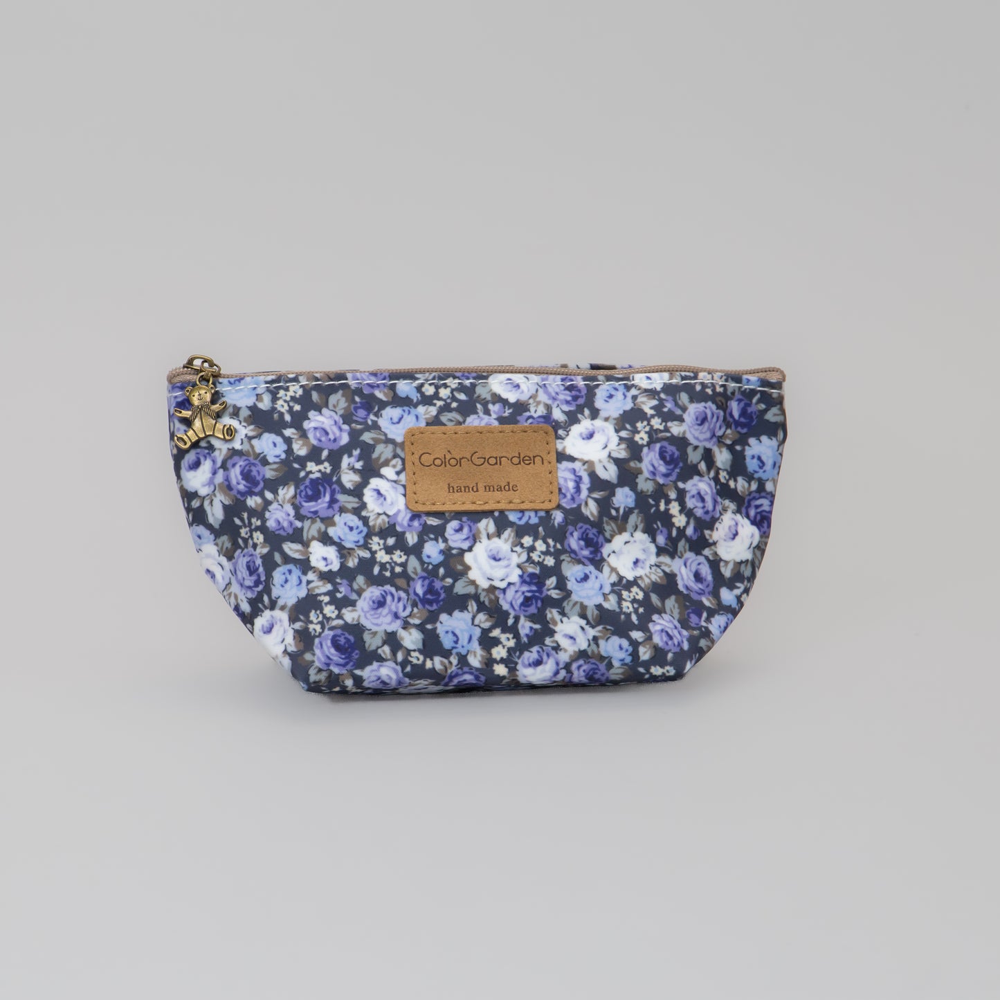 Geantă cosmetice Eden cu imprimeu floral - Albastru Închis