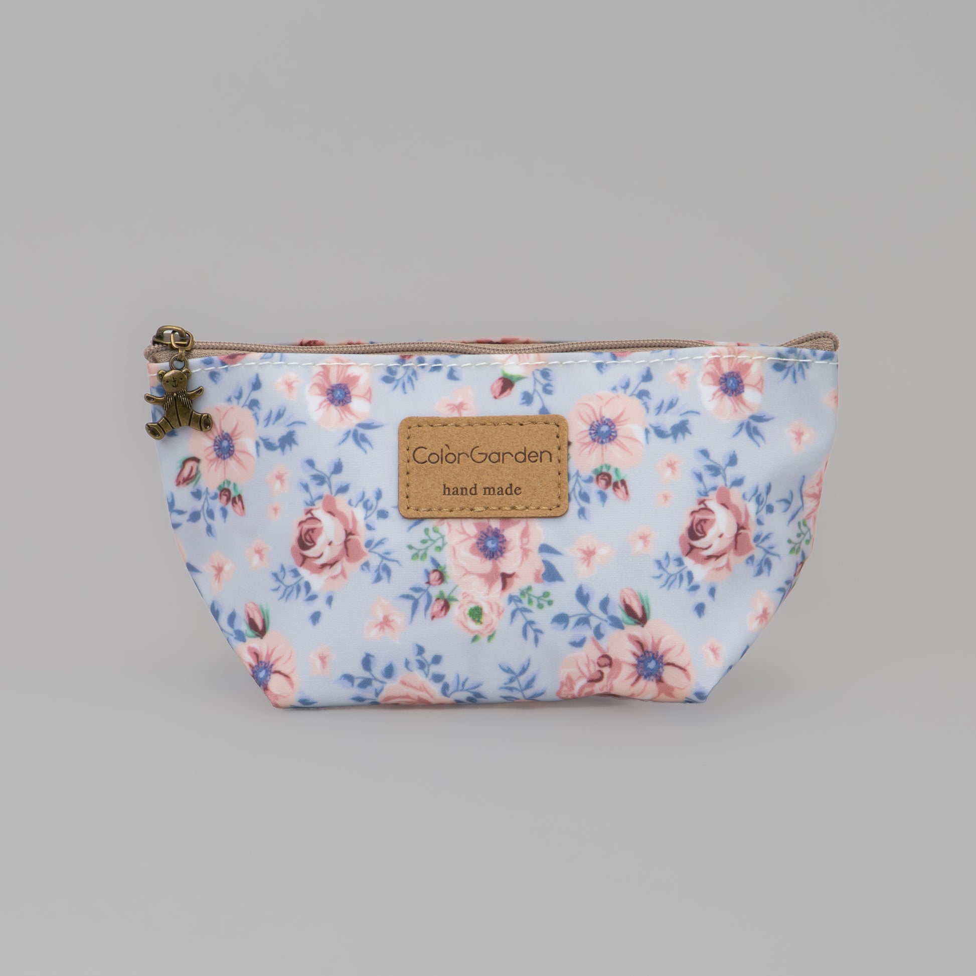 Geantă cosmetice Eden cu imprimeu floral - Albastru