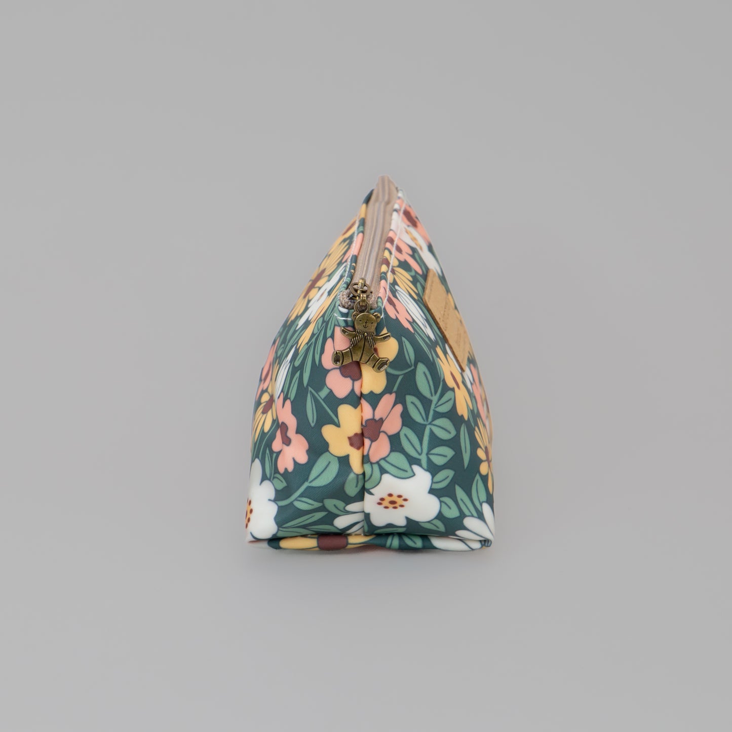 Geantă cosmetice Eden cu imprimeu floral - Verde, Galben