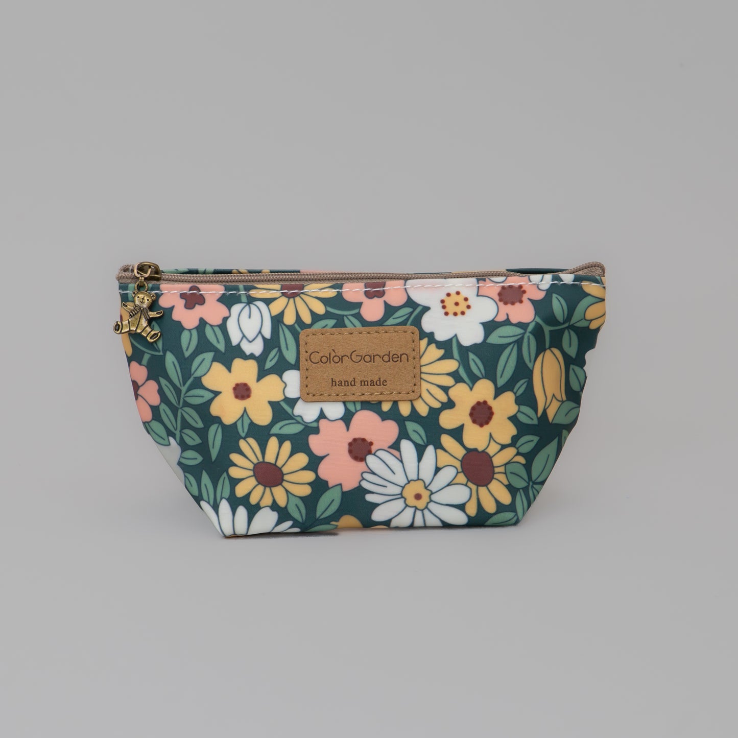 Geantă cosmetice Eden cu imprimeu floral - Verde, Galben