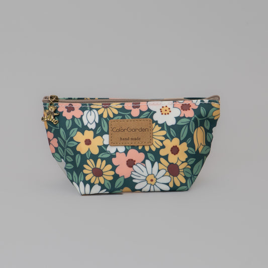 Geantă cosmetice Eden cu imprimeu floral - Verde, Galben