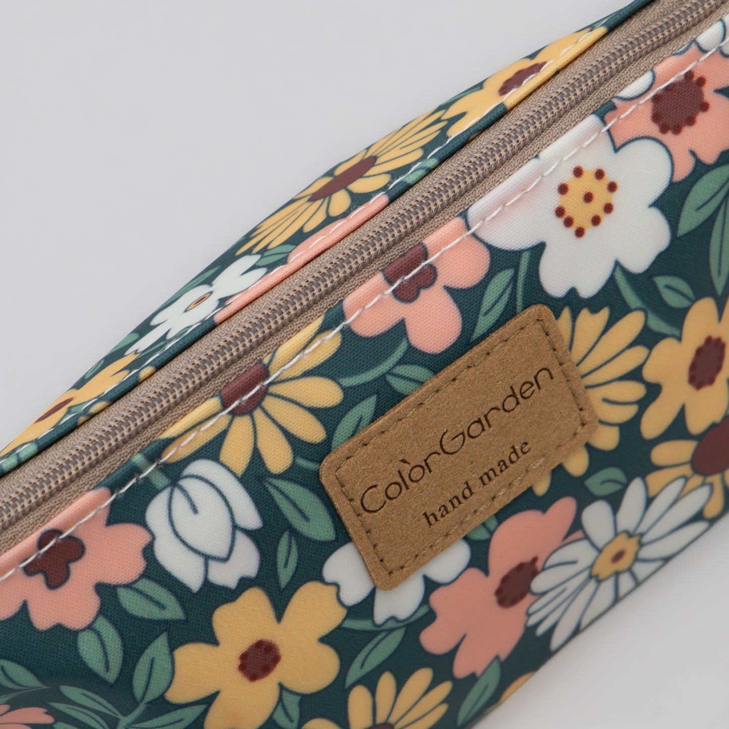 Geantă cosmetice Eden cu imprimeu floral - Verde, Galben