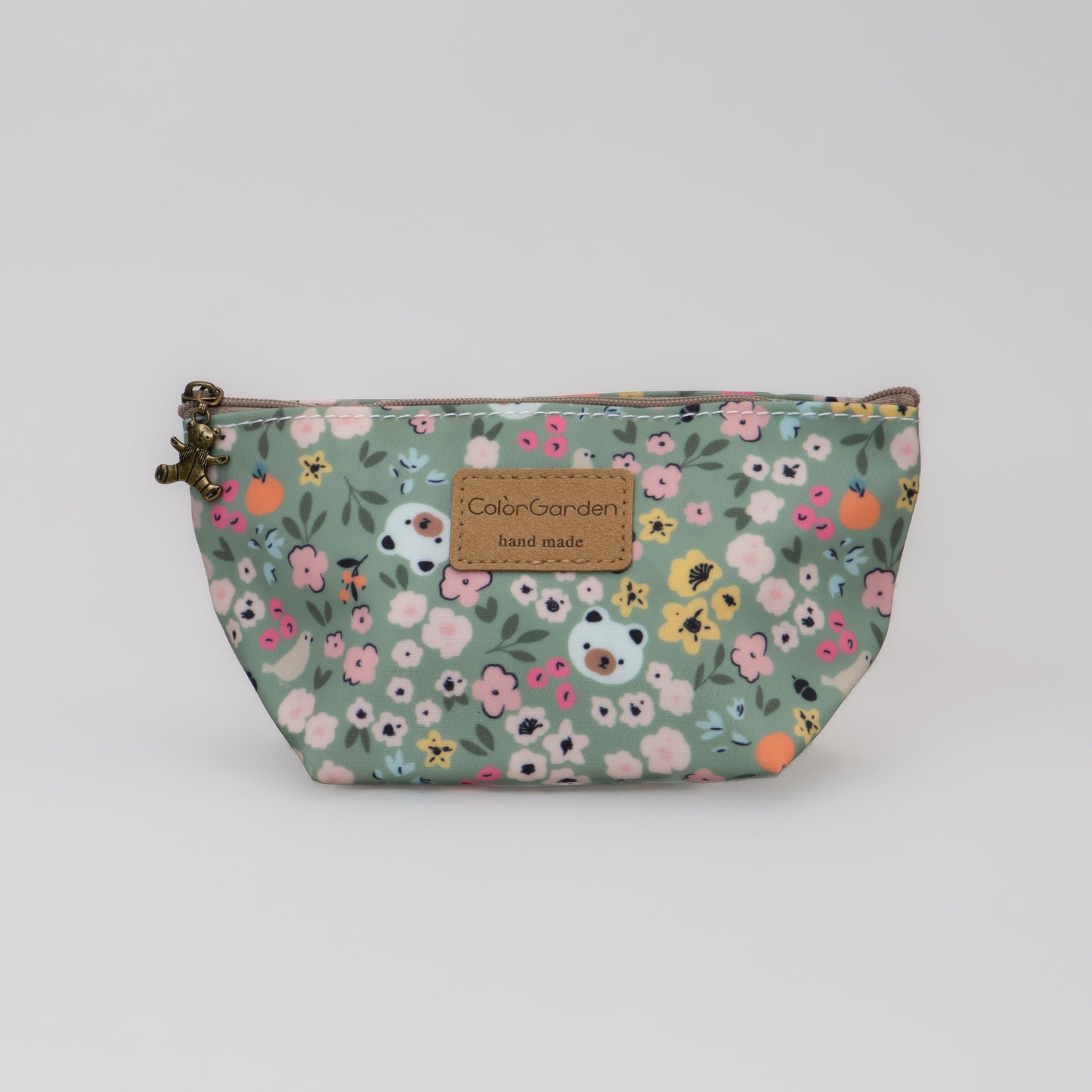 Geantă cosmetice Eden cu imprimeu floral - Verde