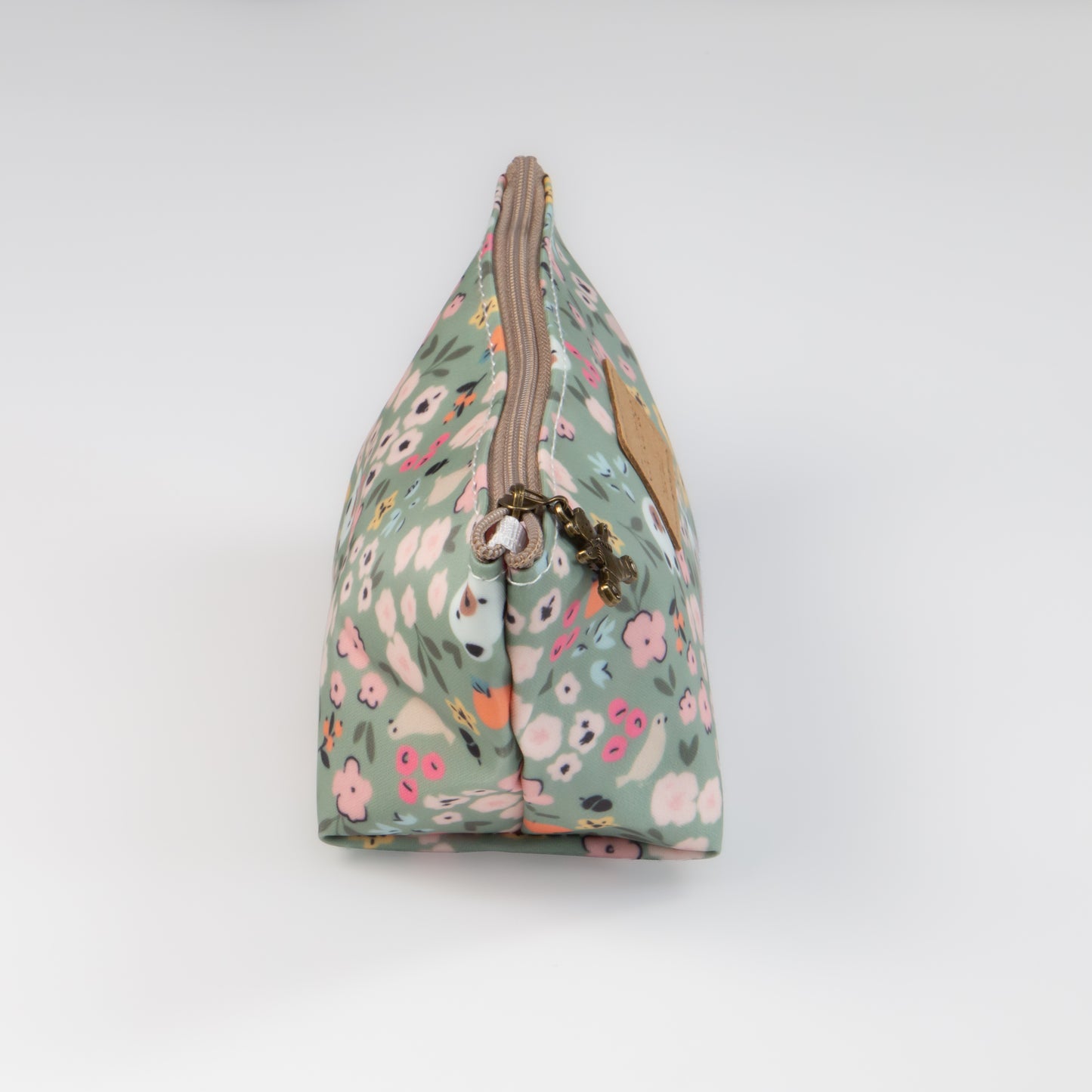 Geantă cosmetice Eden cu imprimeu floral - Verde