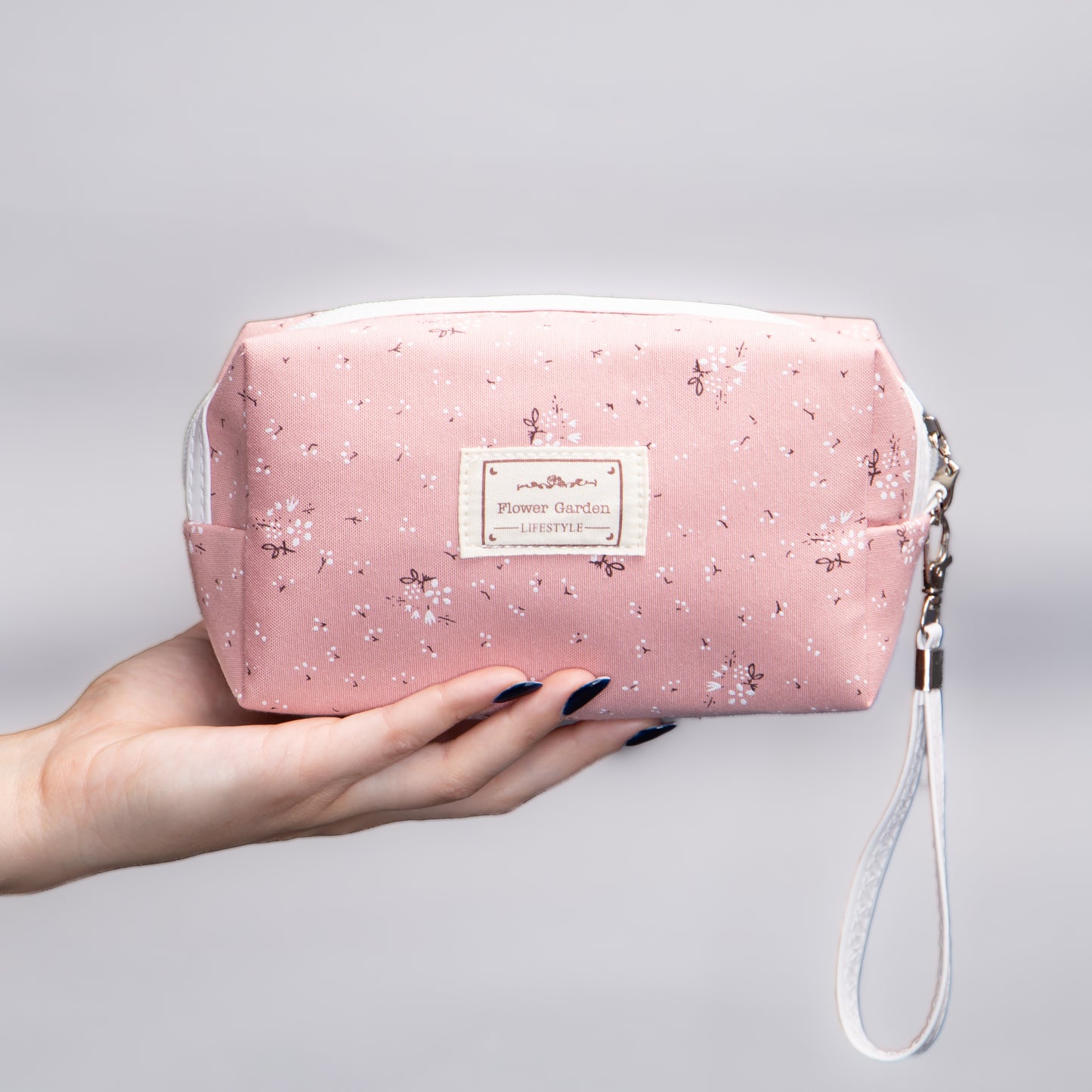 Geantă cosmetice Flower Garden - Roz Închis