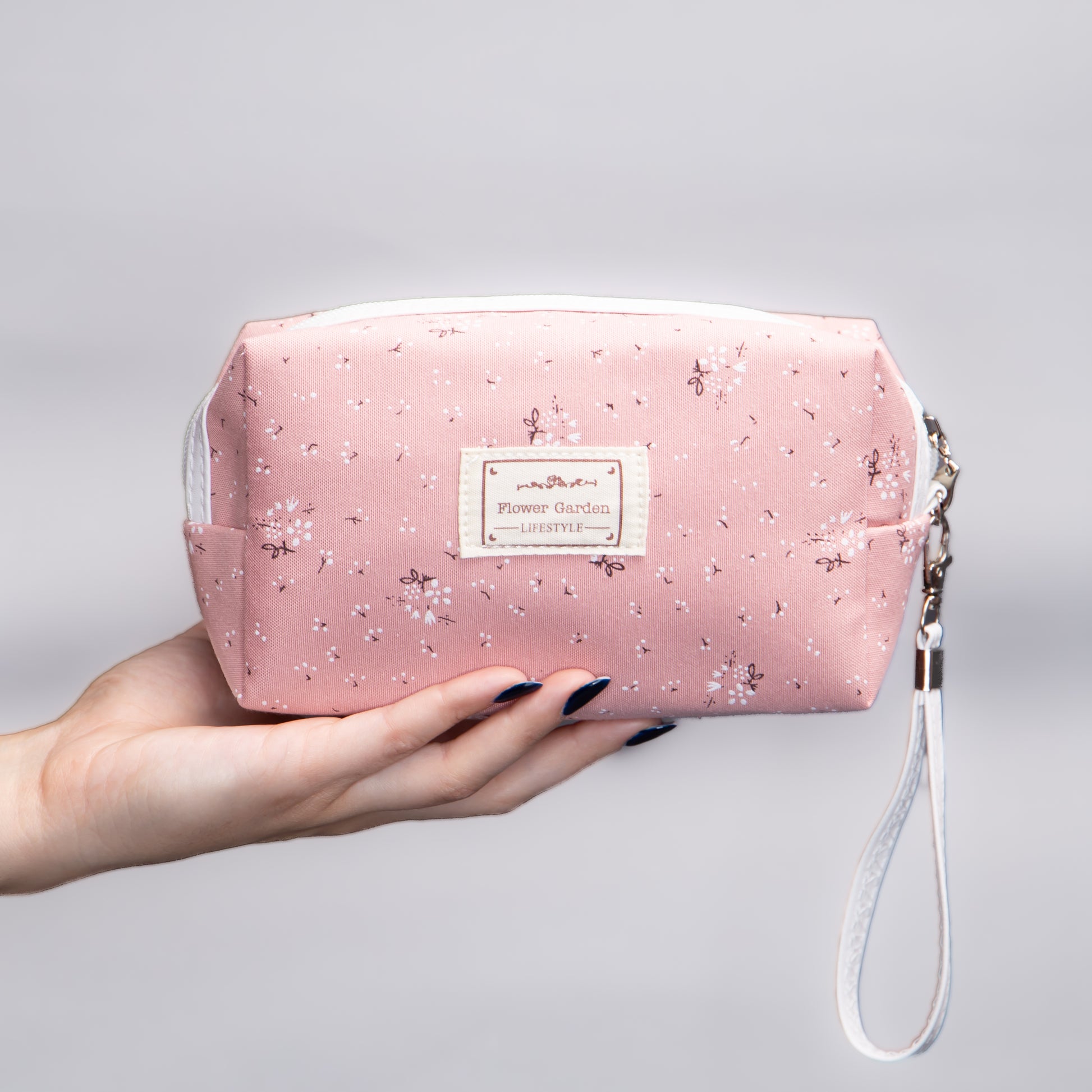 Geantă cosmetice Flower Garden - Roz Închis
