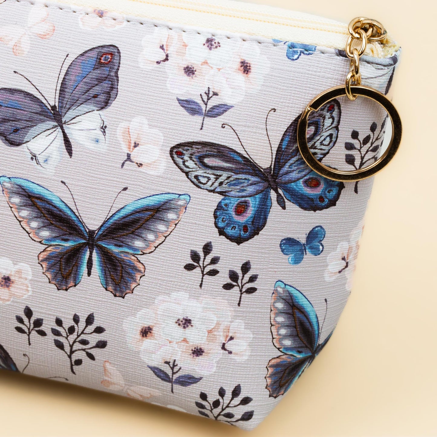 Geantă cosmetice, imprimeu cu fluturi și flori - Butterfly