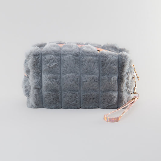 Geantă cosmetice pufoasă - Gri