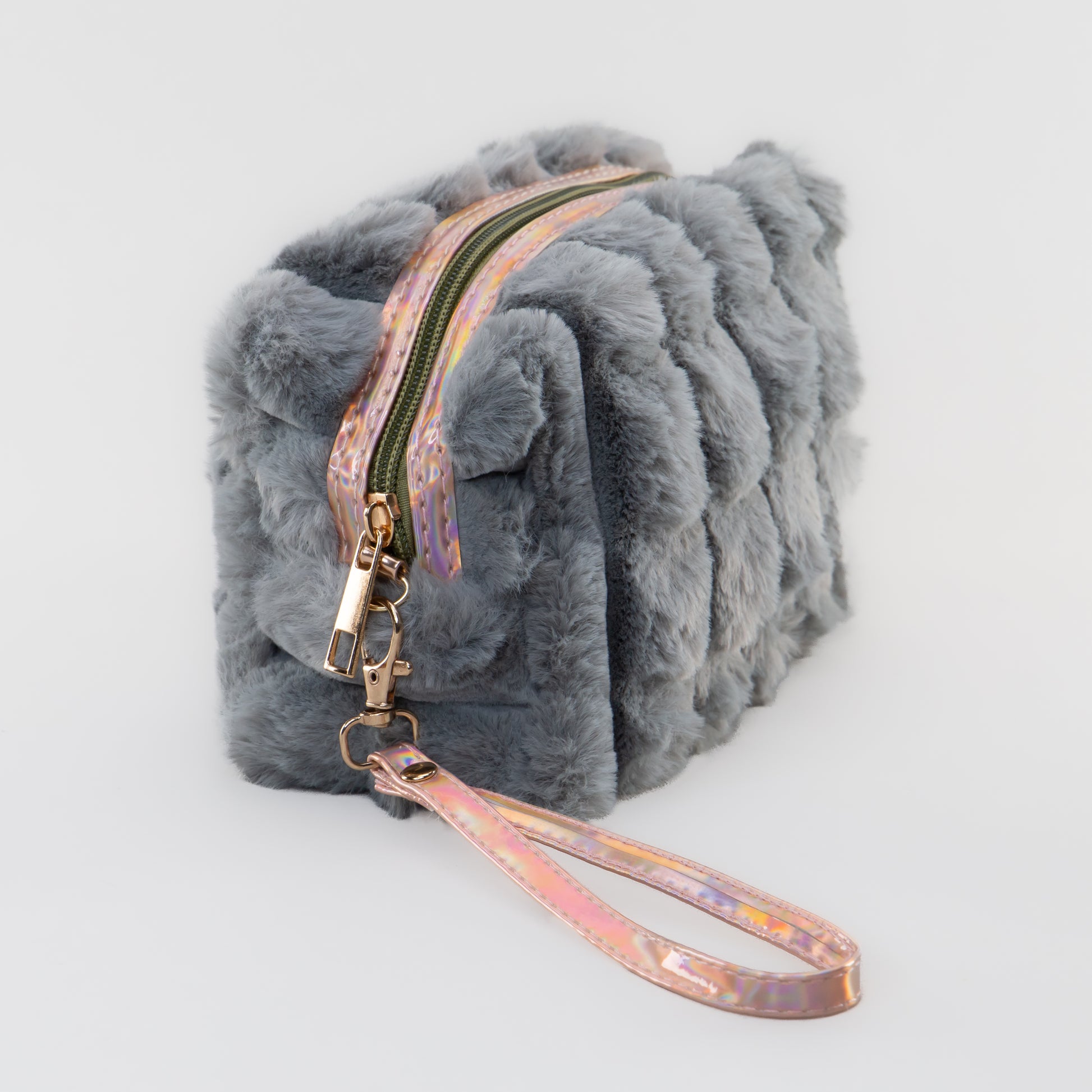 Geantă cosmetice pufoasă - Gri