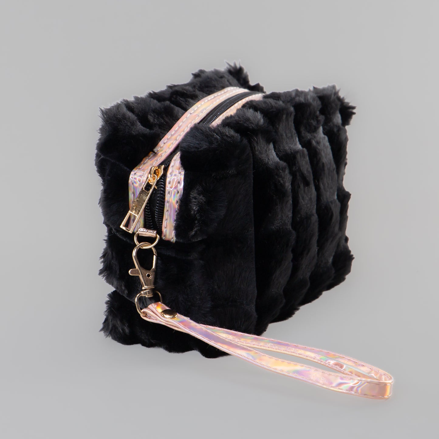 Geantă cosmetice pufoasă - Negru