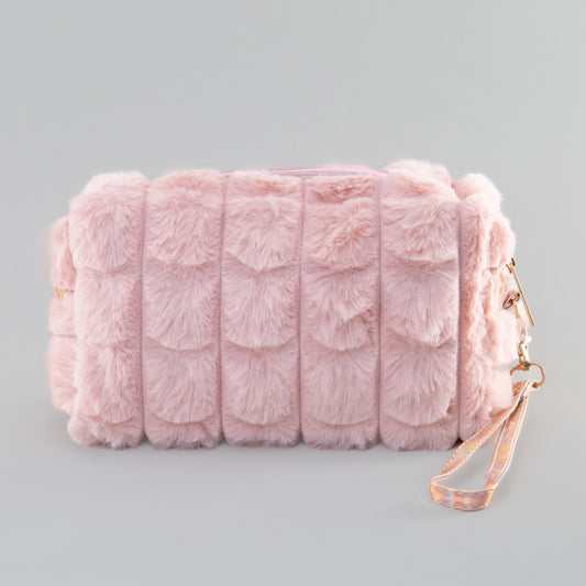 Geantă cosmetice pufoasă - Roz