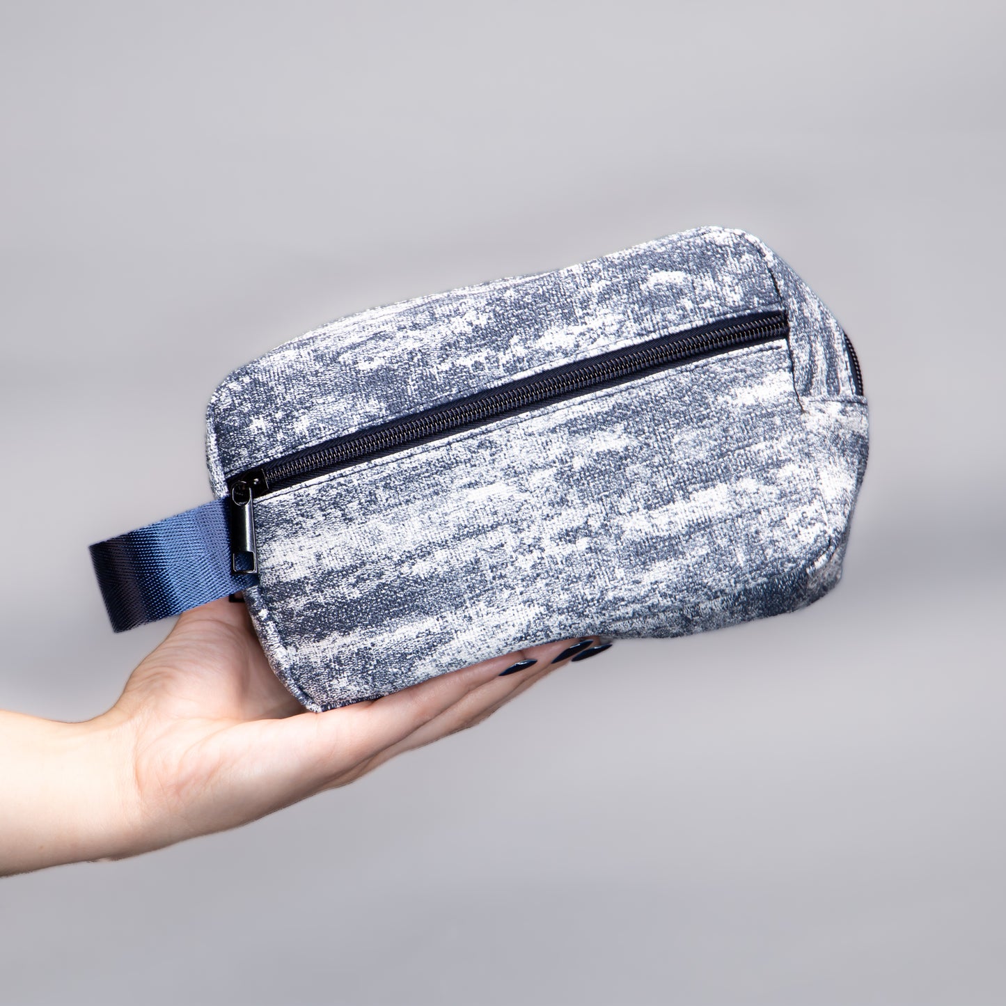 Geantă cosmetice Vibe camuflaj - Albastru