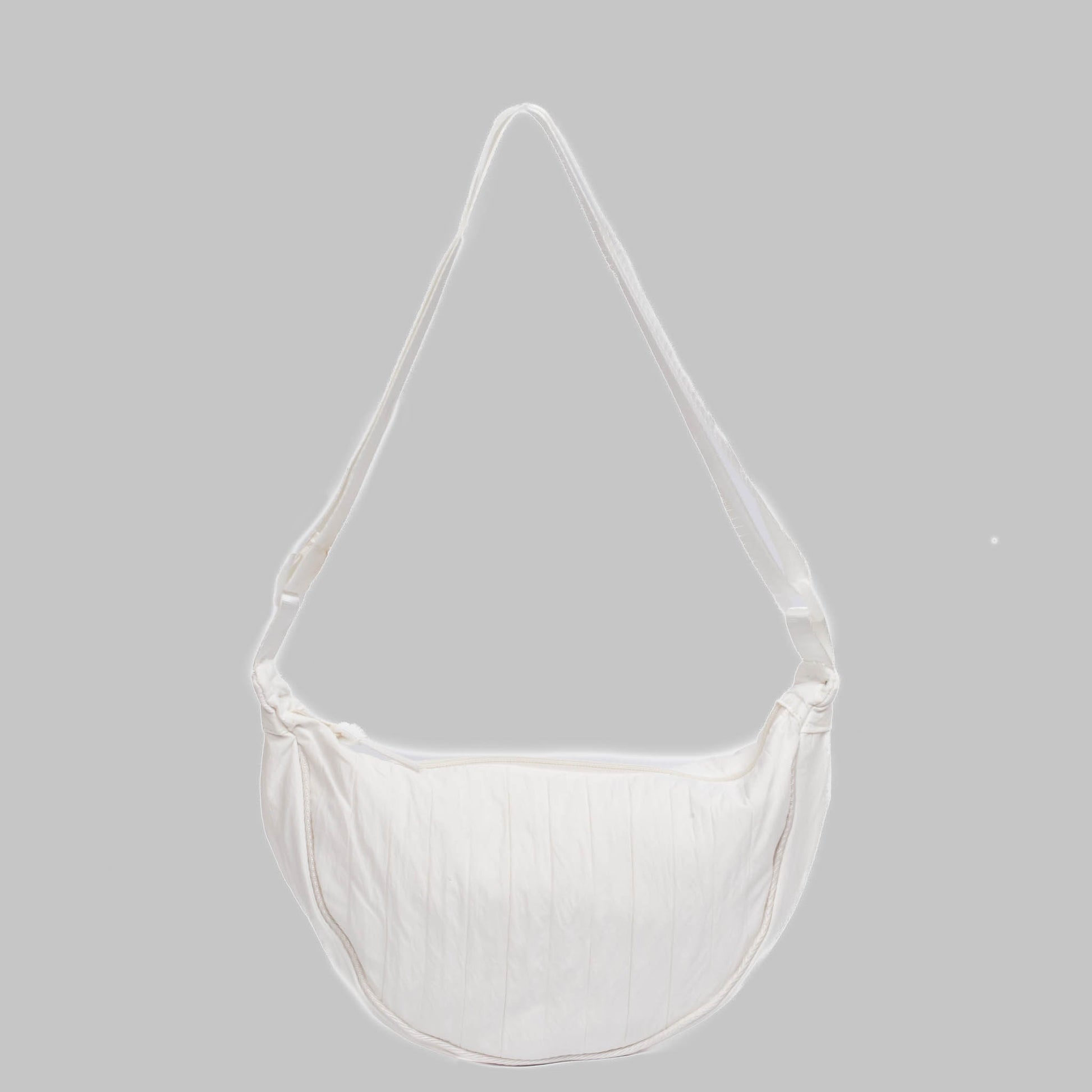 Geantă crossbody semilună - Alb