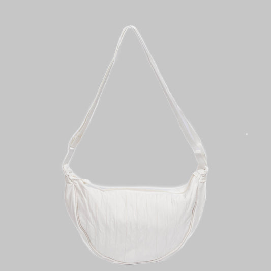 Geantă crossbody semilună - Alb