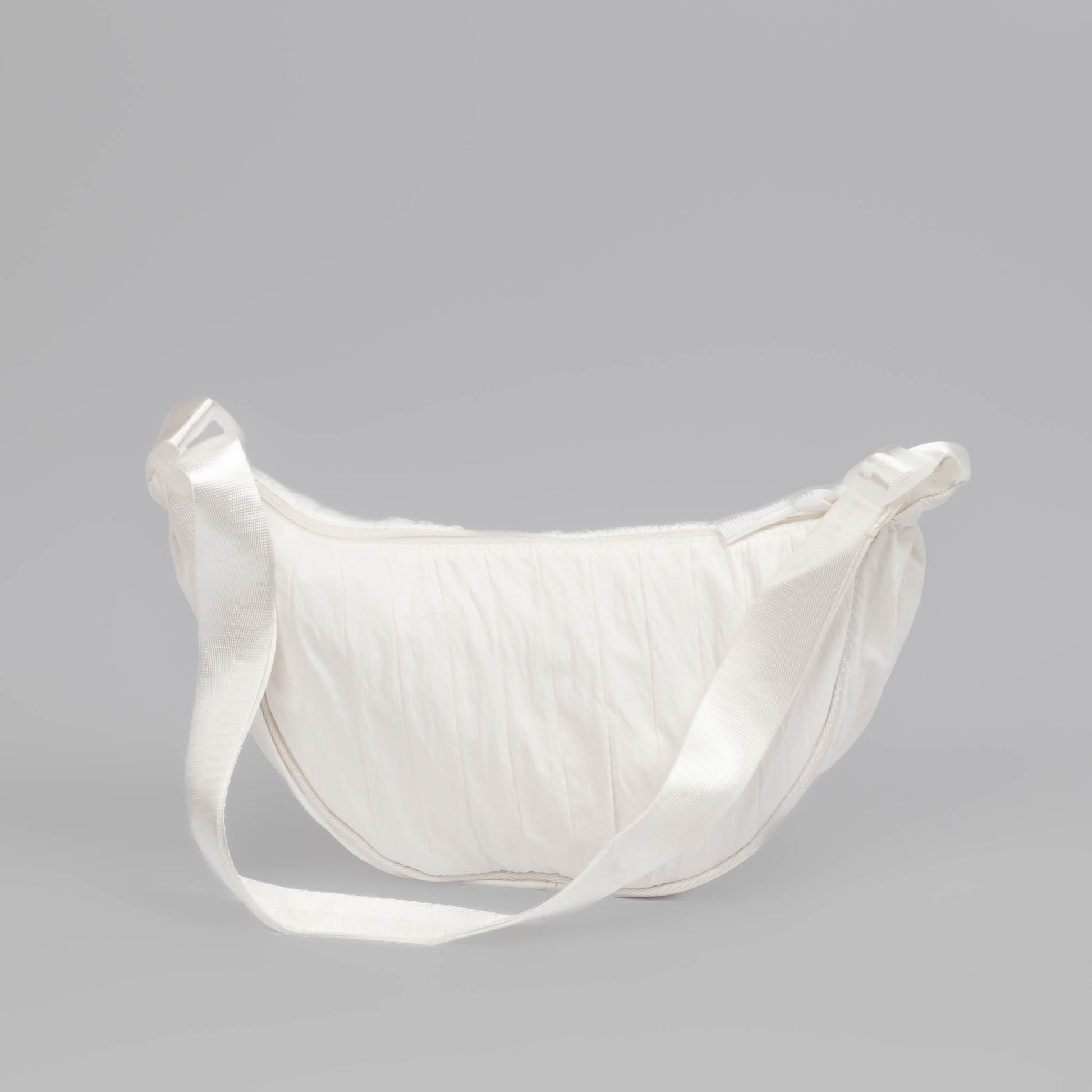 Geantă crossbody semilună - Alb