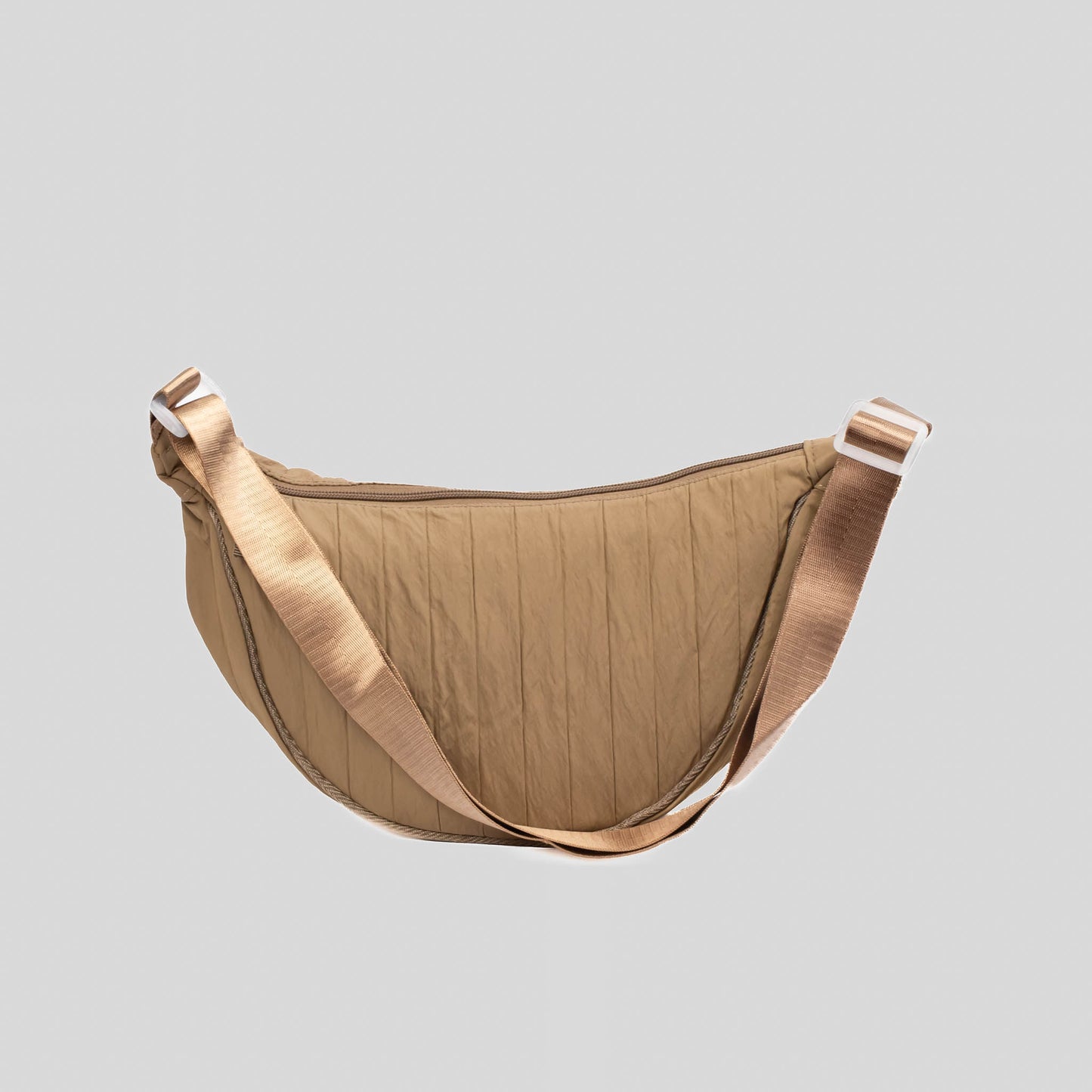 Geantă crossbody semilună - Maro