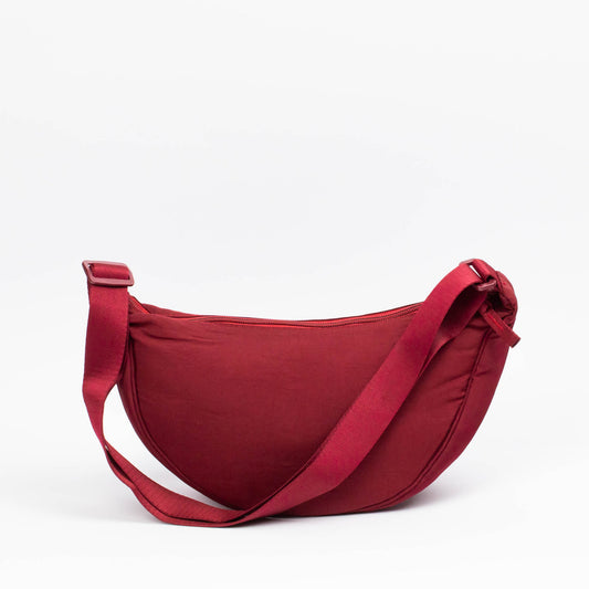 Geantă semilună comfort - Bordo