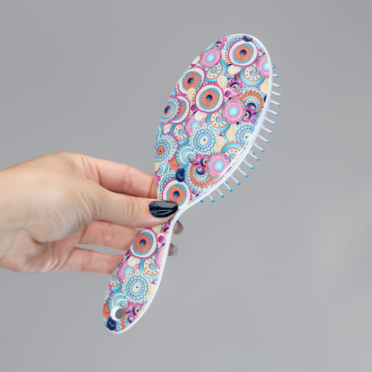 Peria de păr ovală Artisan Spirit - Albastru, Roz