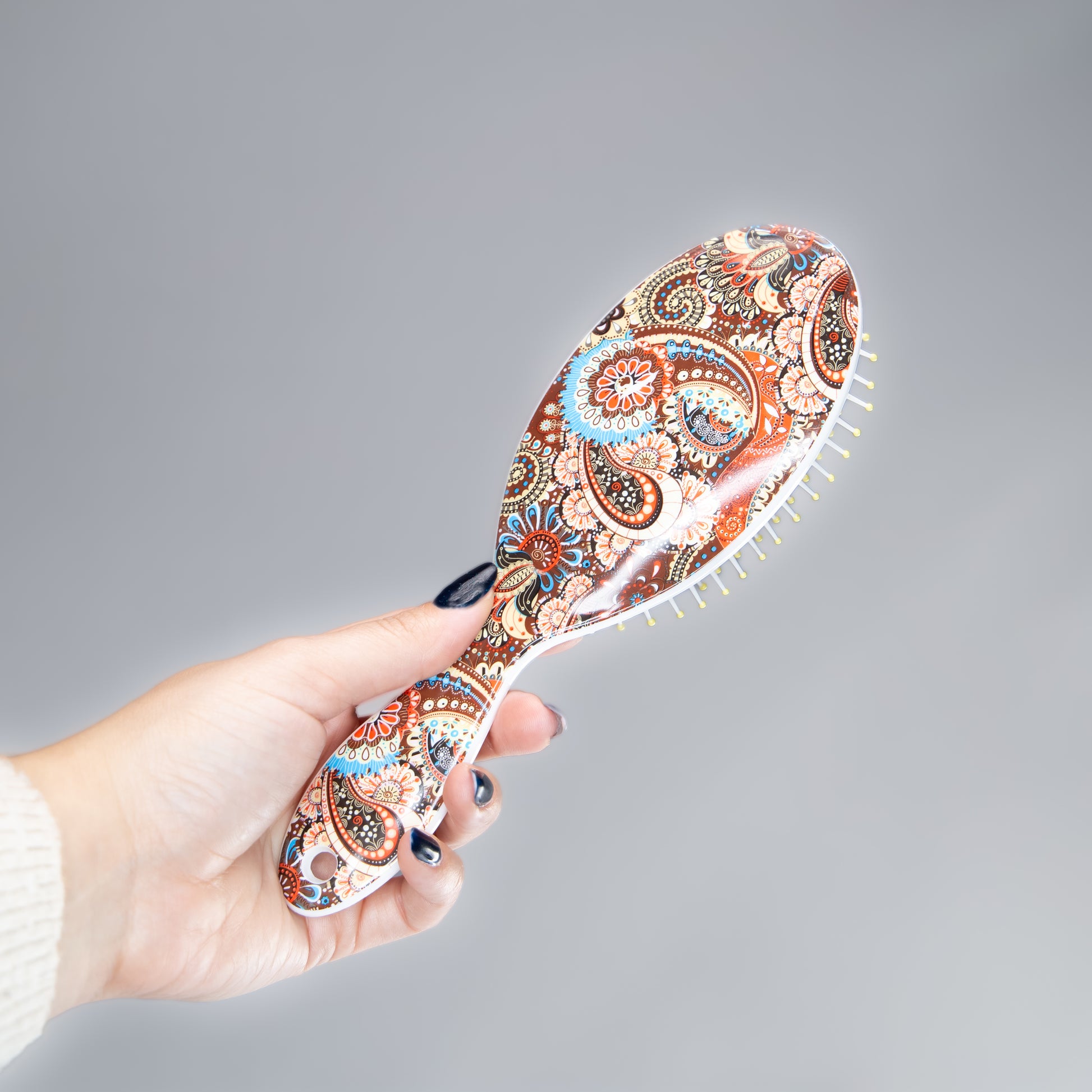 Peria de păr ovală Mystic Bloom - Maro