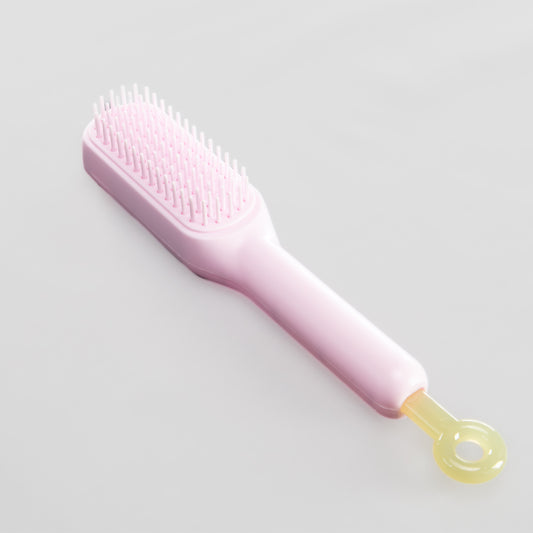 Perie de păr auto-curățabilă - Roz