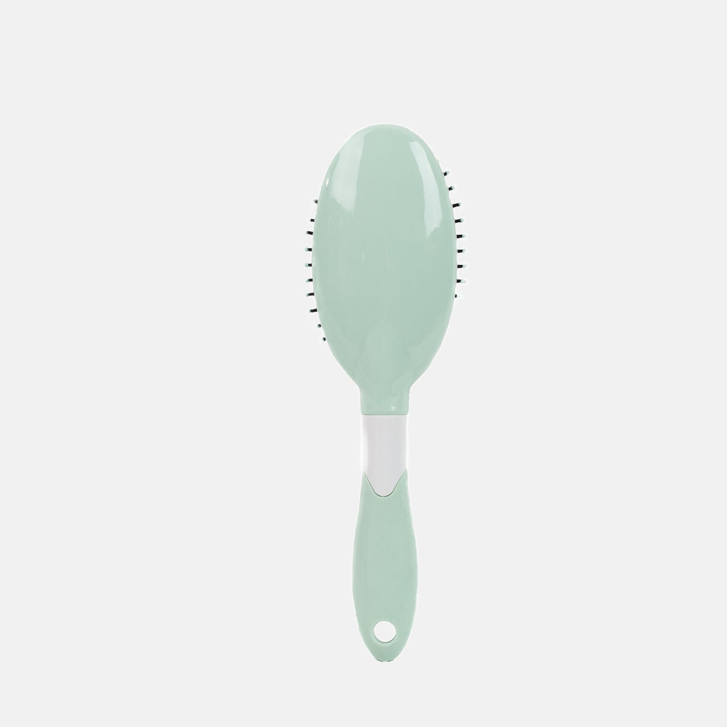 Perie de păr ovală, pastel cu textură lucioasă - Verde