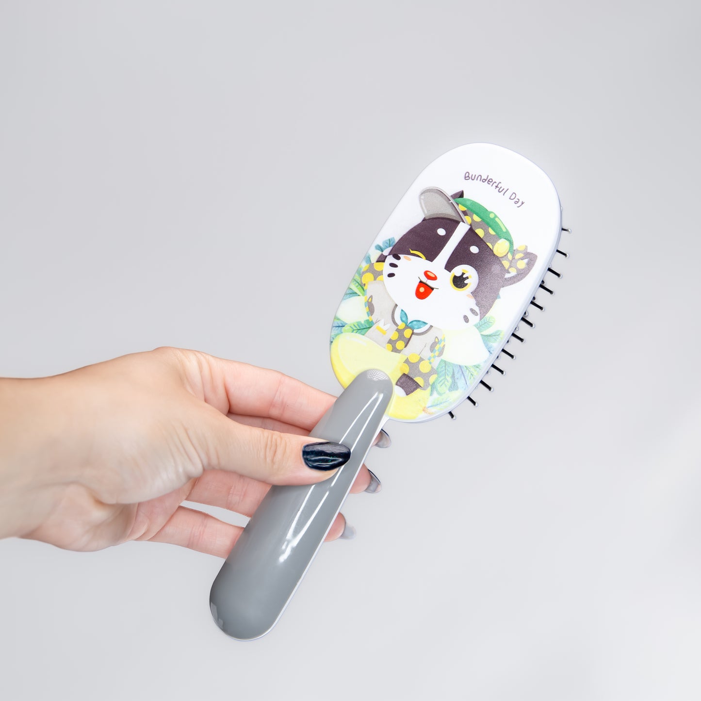 Perie de păr ovală Purr-fect - Gri