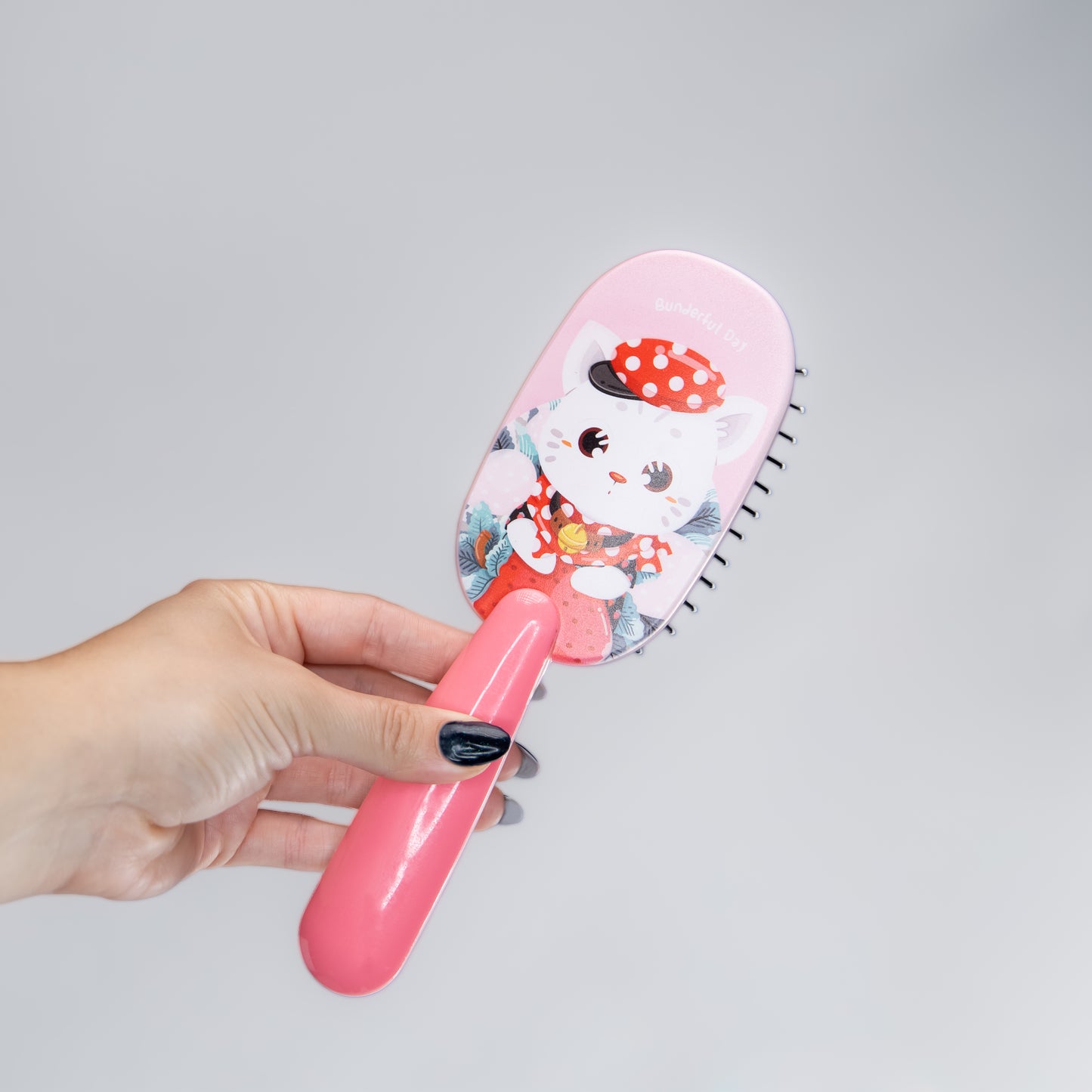 Perie de păr ovală Purr-fect - Roz