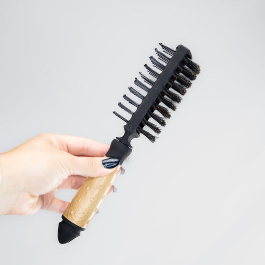 Perie dublă cu textură mată - Maro