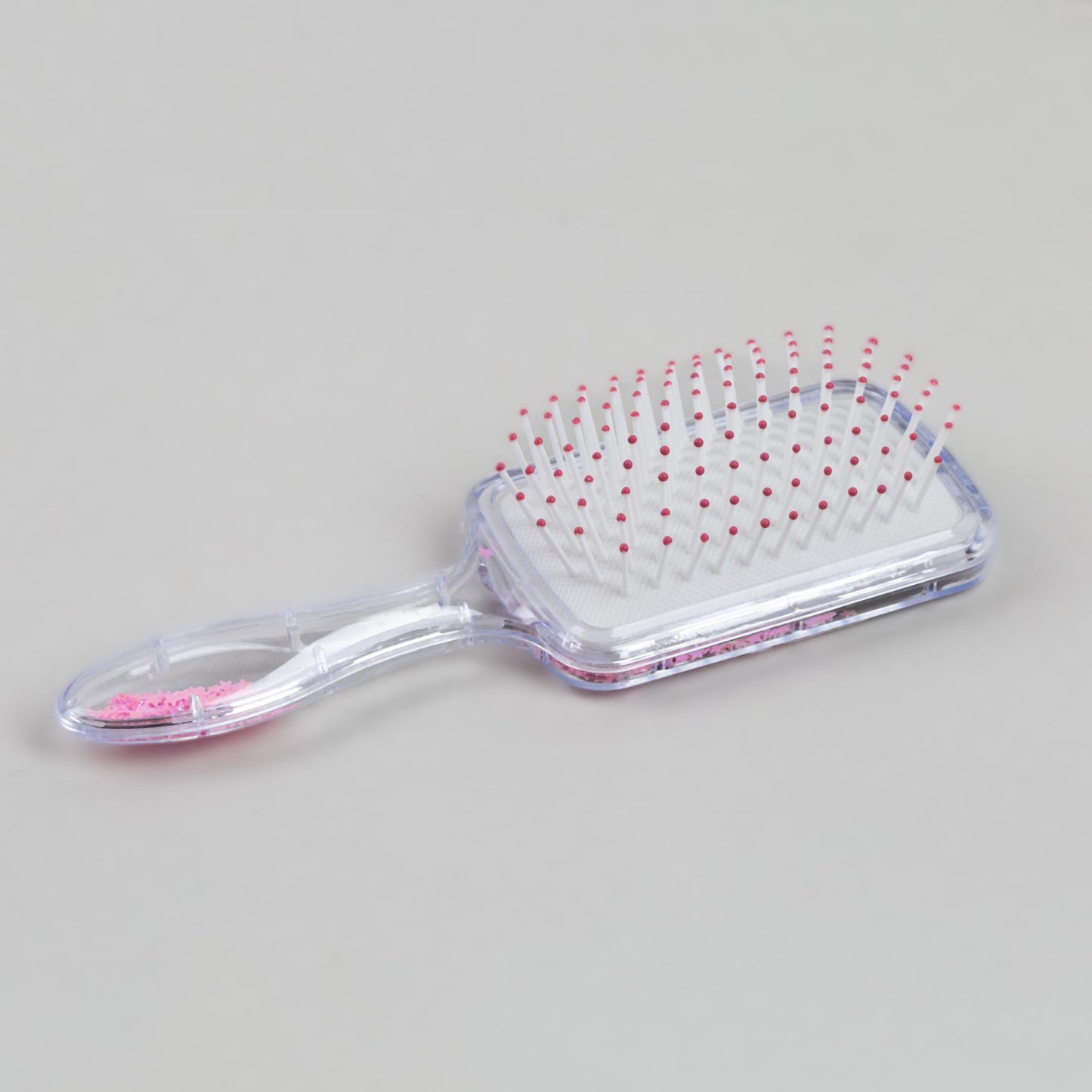 Perie păr copii pătrată, transparent cu confetti - Balance