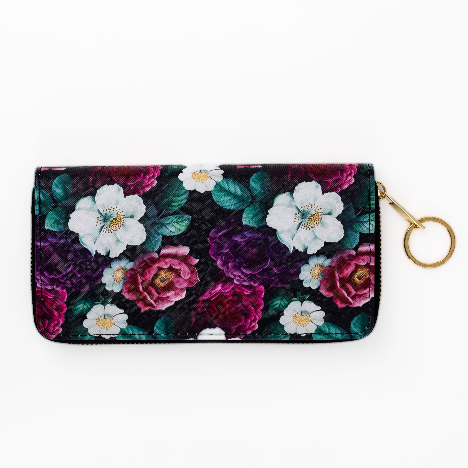 Portofel damă colorat cu feromoar, imprimeu floral, 14 compartimente - Jarden