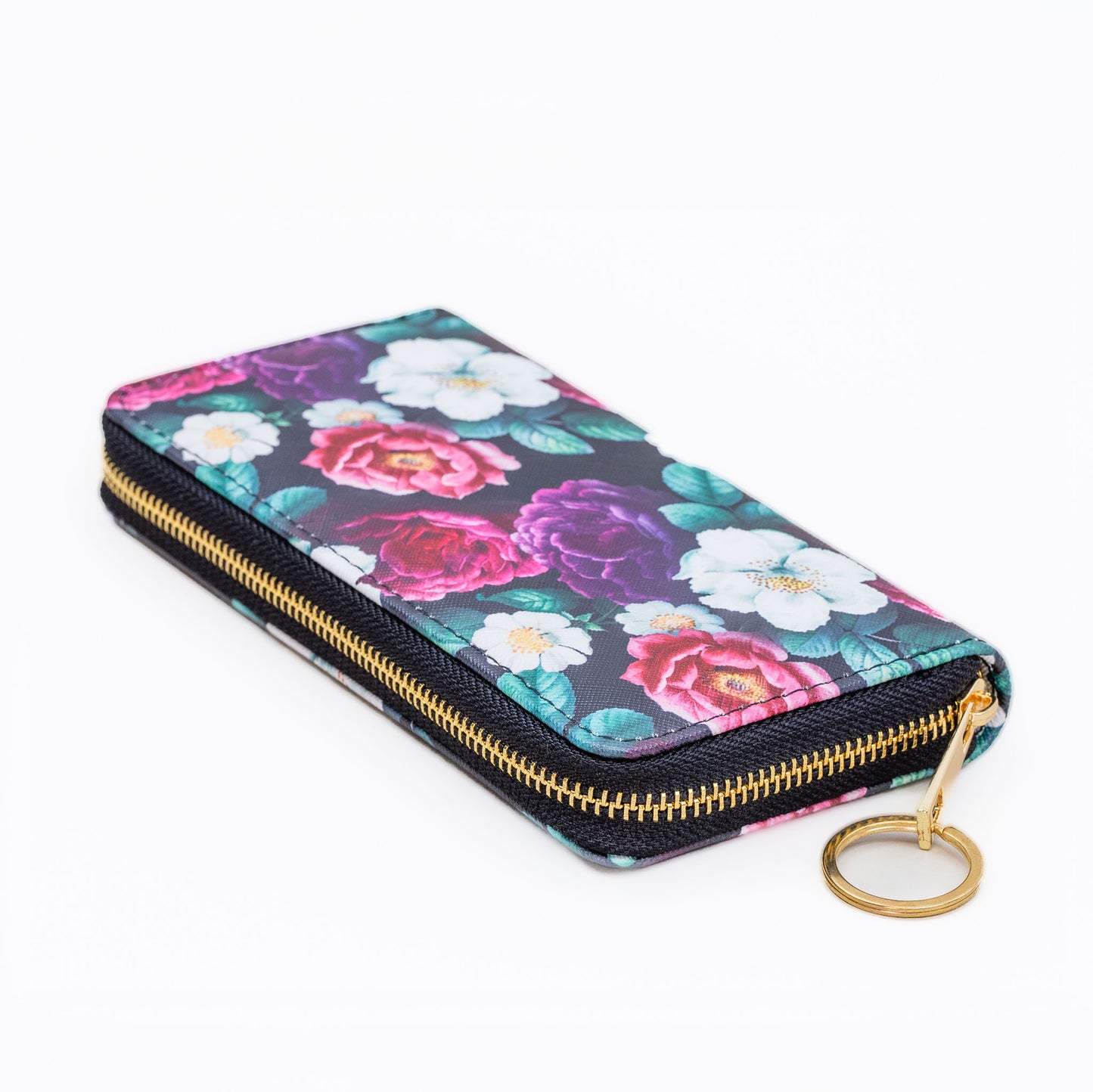 Portofel damă colorat cu feromoar, imprimeu floral, 14 compartimente - Jarden