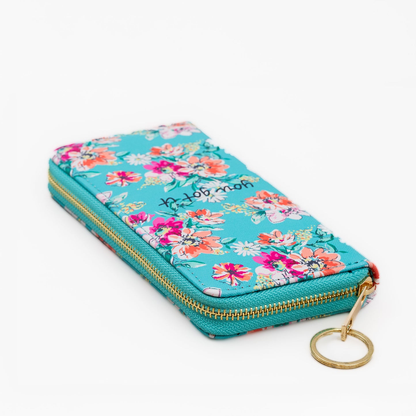 Portofel damă colorat cu feromoar, imprimeu floral, 14 compartimente - Summer